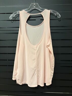 Nike Light Pink Mesh Jersey Open Back Tank